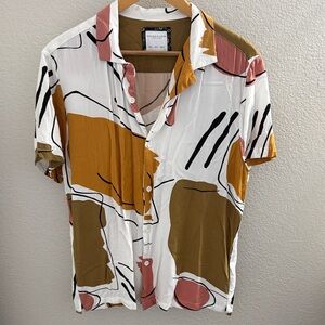 Denim & Flower Multicolor Abstract Men's Shirt